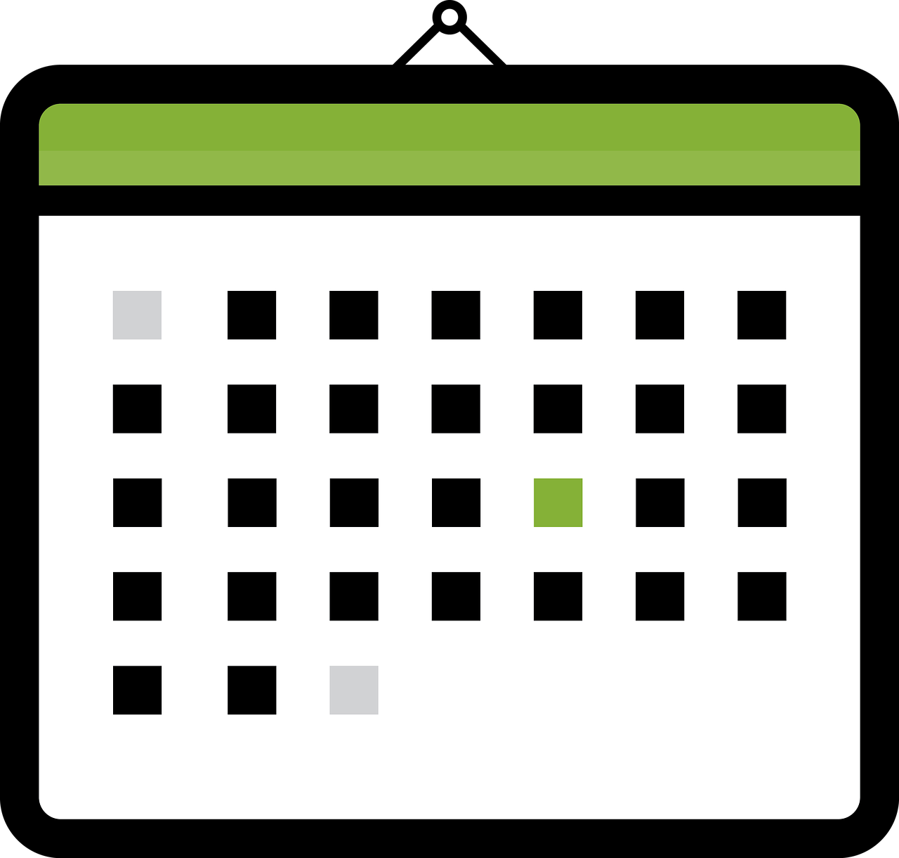 icon, calendar, stylized